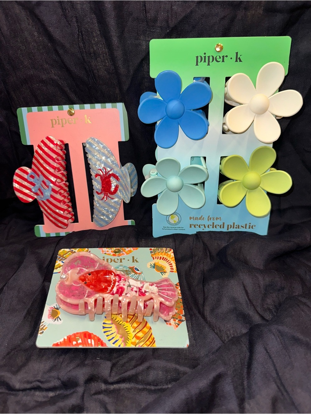 Brand New with Tags (NWT) Piper K Hair Claw Clip Bundle